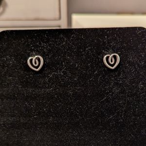 James Avery loopy heart stud earrings